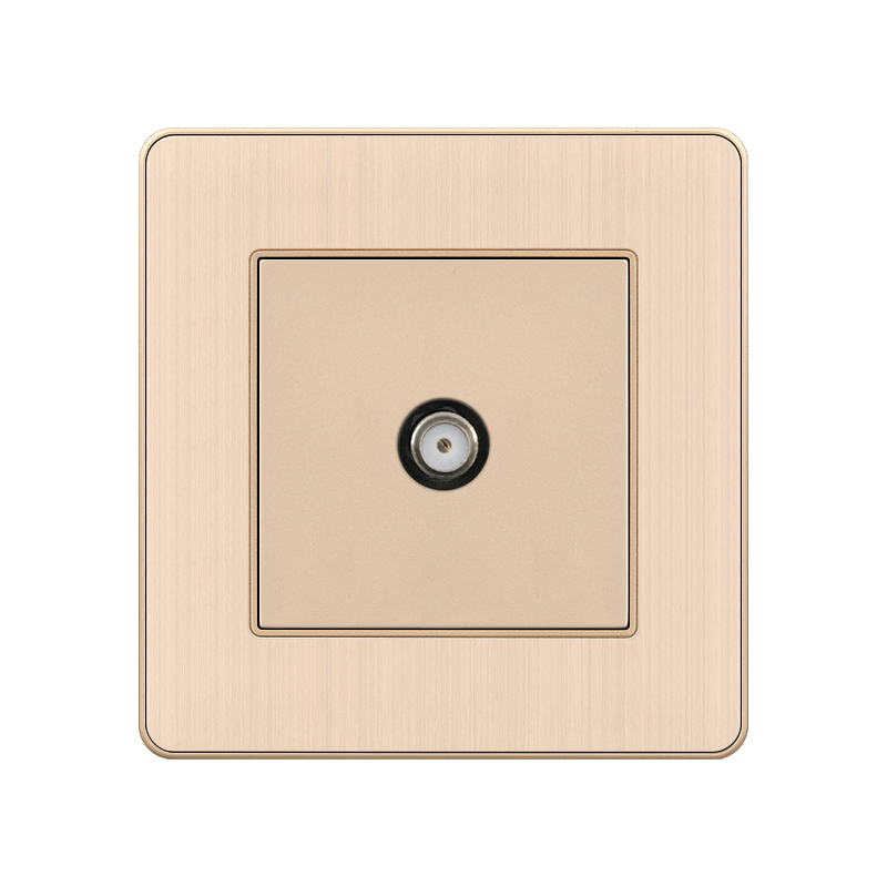 Aluminum Stainless Steel Switch ABL-Satellite Socket-GOLD